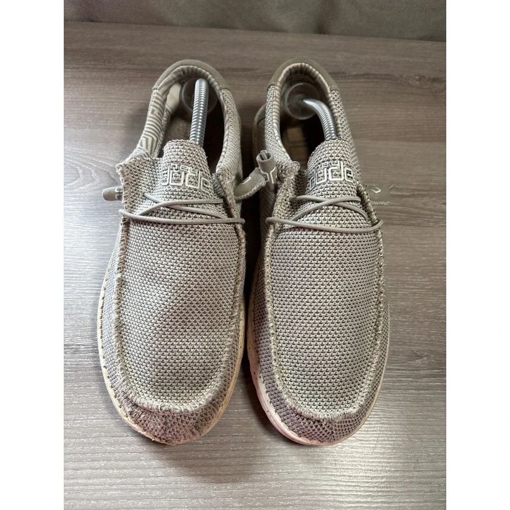 Hey Dude Wally Sox Ash Grey Men Casual Loafers Shoes Size 11 FAIR CONDITION Work